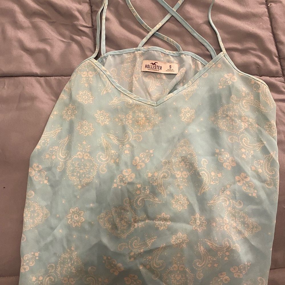 Paisley pattern strappy back tang top